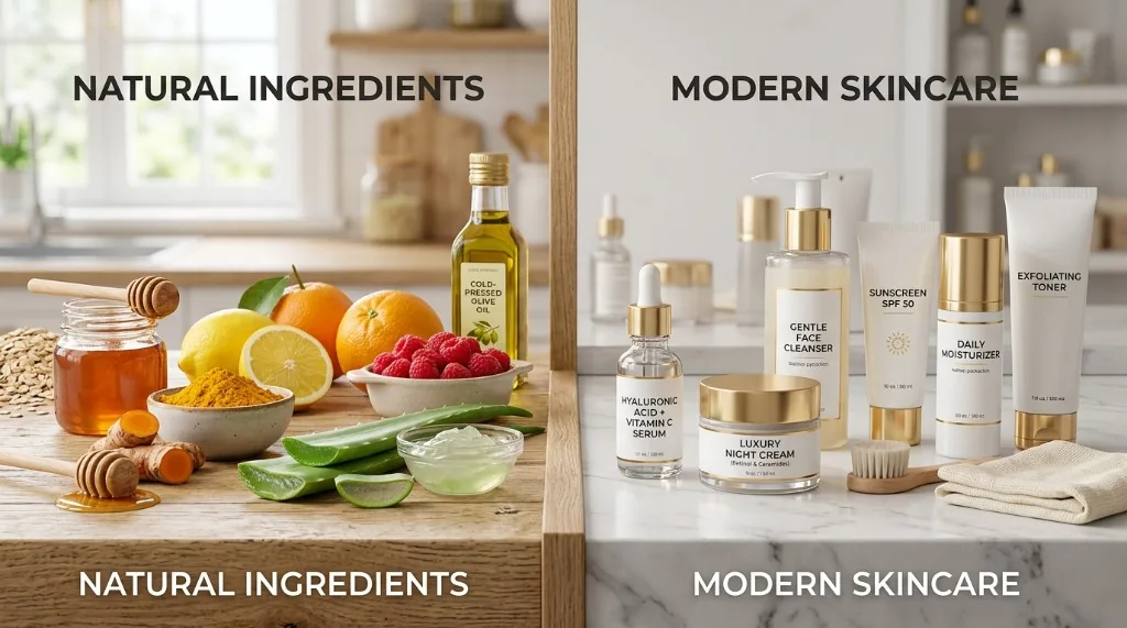 Home Remedies and Formulated Skincare: Evidence and Safety