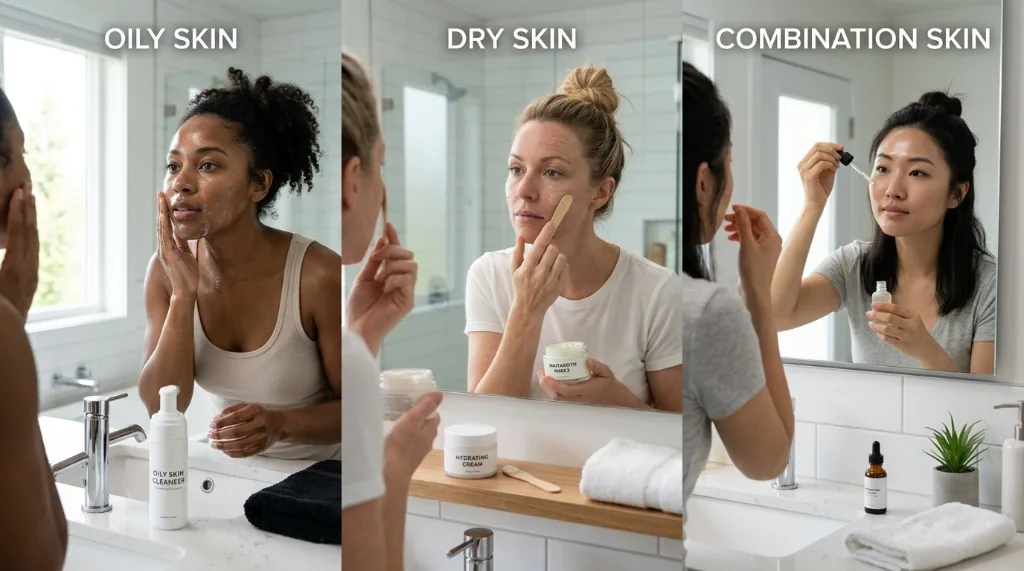 Natural Skincare Routine for Oily, Dry, and Combination Skin (Complete Daily Guide)